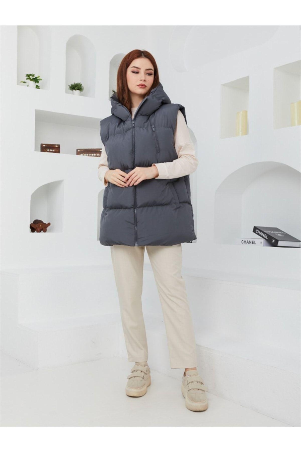 Olcay Weste Grau Puffer Fast ausverkauft