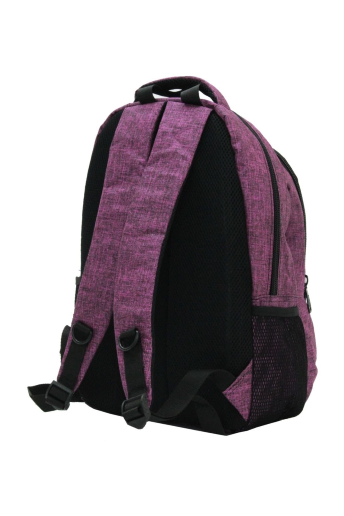 ESC 307 Çizgili Polyester Kumaş Sırt Çantası Pembe