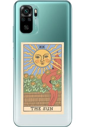 Xiaomi Redmi Note 10s Uyumlu Tarot Sun Desenli Desenli Şeffaf Silikon Kılıfı tarotthesun2_189