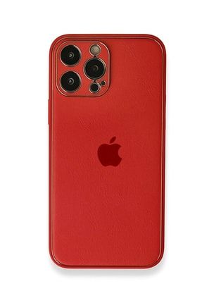 Iphone 13 Pro Max Kamera Korumalı Gold Detaylı Deri Logolu Kılıf COCO-13PM