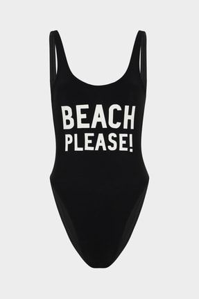 Beach Please ! Sloganlı Push Up Mayo 415416557