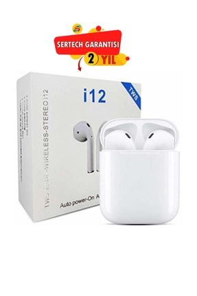 Beyaz Iphone Android Uyumlu Airpods I12 Bluetooth Kulaklık 3551399675802
