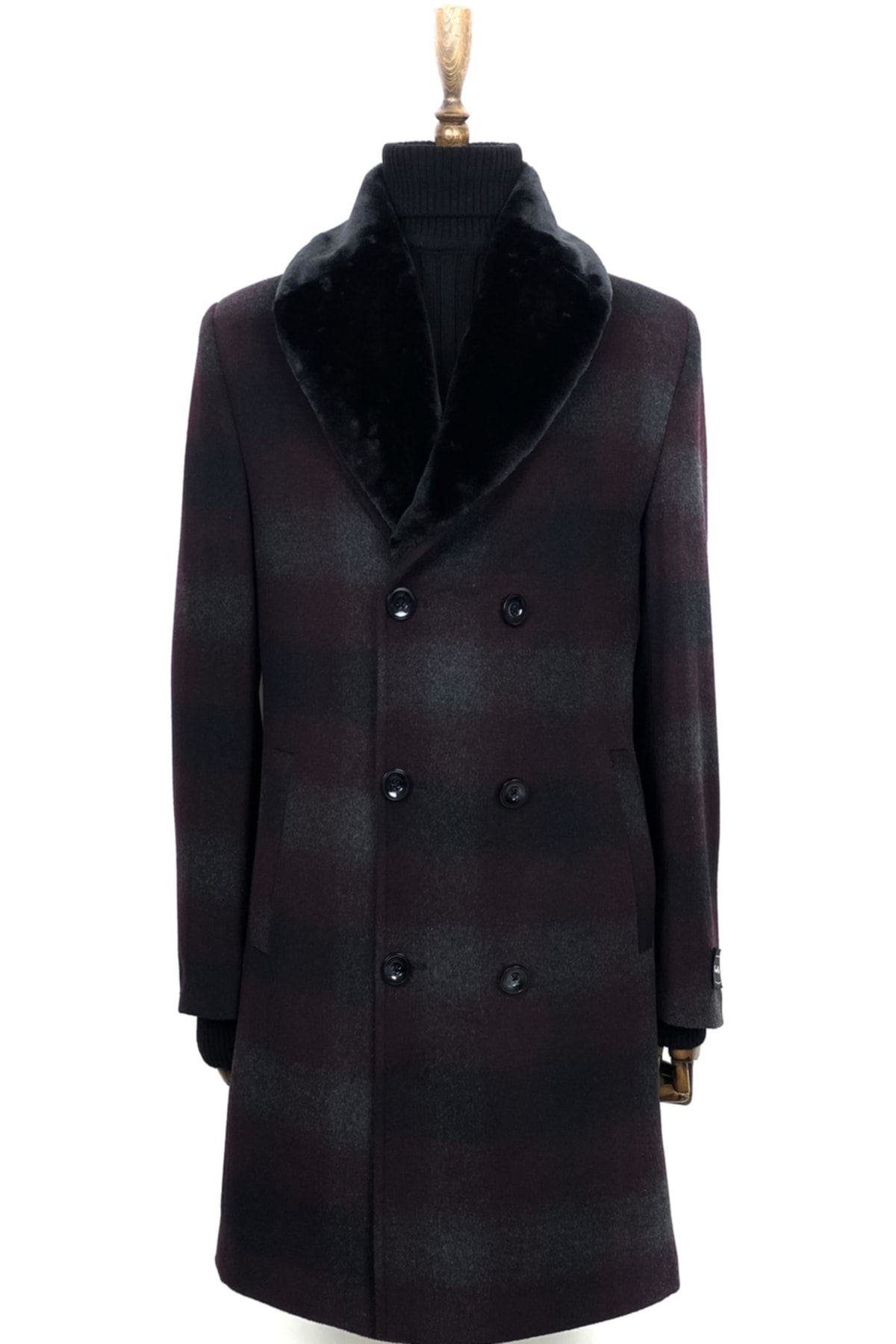 Fur collar coat mens sales