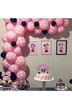 Minnie Mouse Konsept Balon Set 100 Adet Balon Ve Zincir 566212