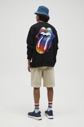 Siyah Rolling Stones Sweatshirt Unisex 1234567
