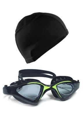Profesyonel Silikon Yüzücü Gözlüğü Ve Likra Bone Seti Yüzücü Seti Havuz Seti TSMGGL-26540