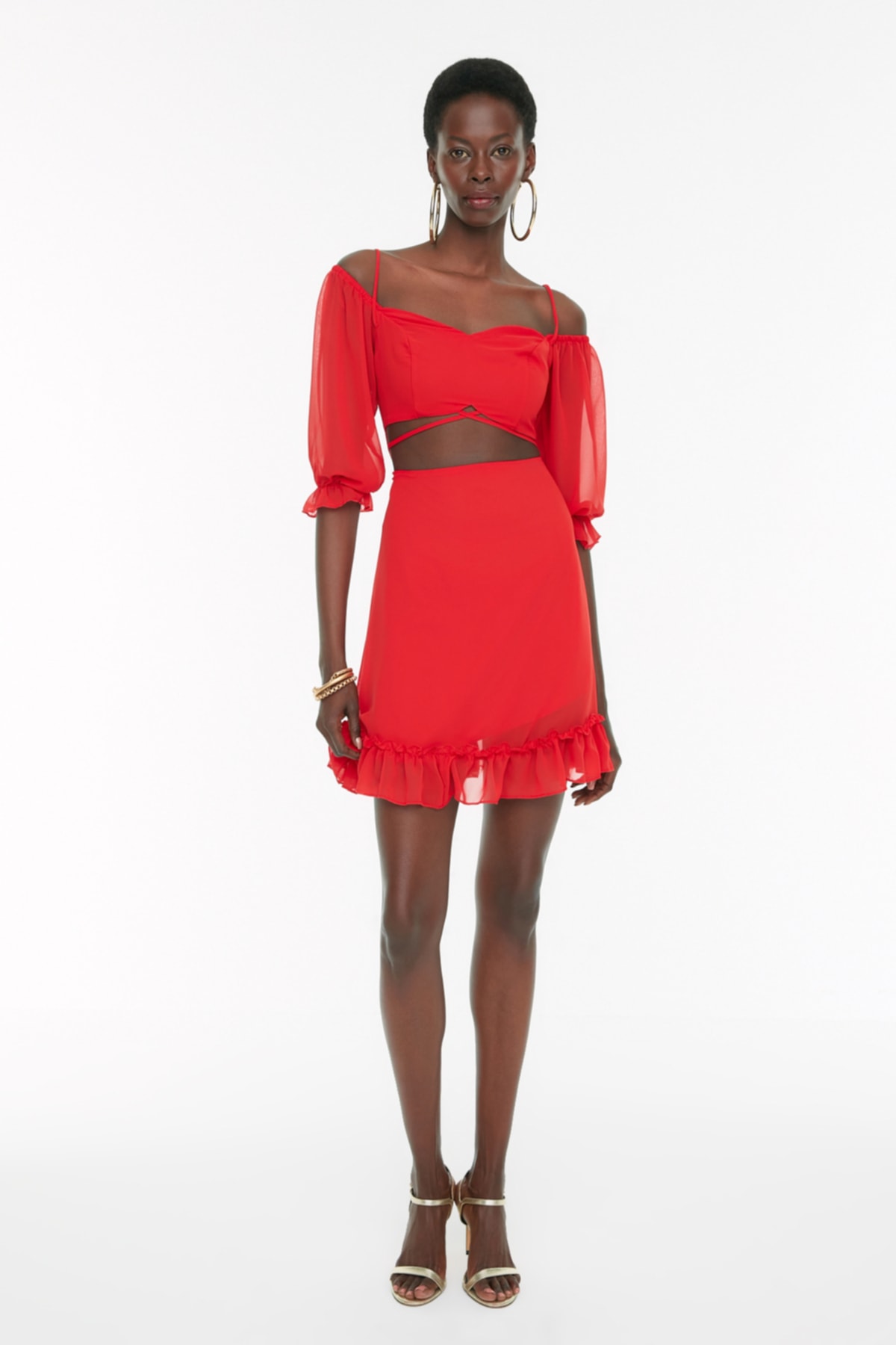 Trendyol Collection Kleid Rot Skater Fast ausverkauft