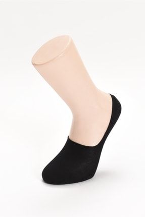 6'lı Erkek Siyah Silikon Kaymayan Babet Çorap Pamuklu Dikişsiz Suba Kısa Kaymaz Görünmez Model Patik EYDR-2022-Babet-6lı