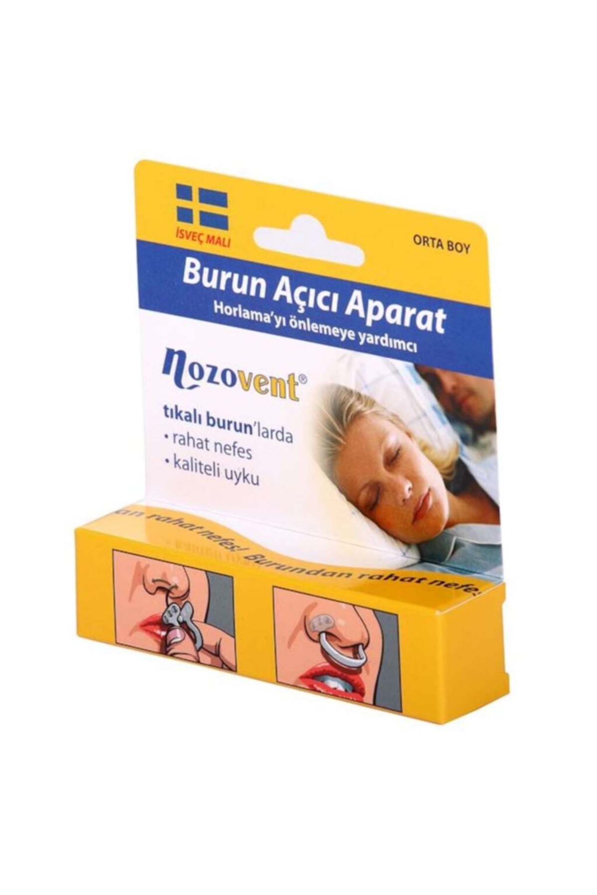 Nozovent Horlama Önleyici Burun Açıcı Rahat Nefes Aparatı Büyük