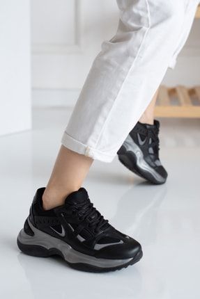 Kadın Siyah Bağcıklı Sneaker 2522