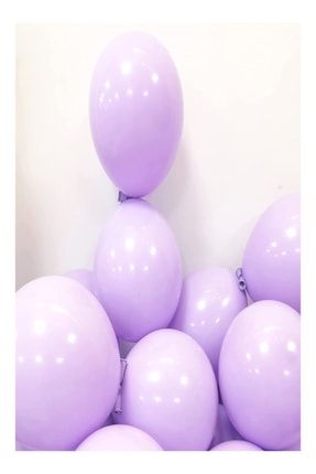 25 Adet Mor Lila Makaron Balon Soft Pastel Doğum Günü Balonu mor25mak