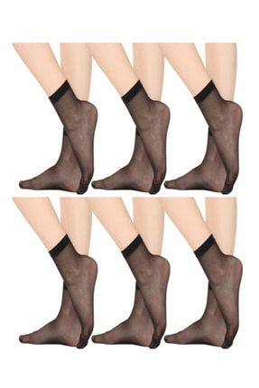 Kadın Ince Soket Çorap Siyah 6 Çift SOKET15DENSİYH