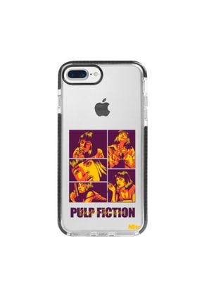 Iphone 8 Plus Pulp Fiction Baskılı Şeffaf Telefon Kılıfı NWP239000
