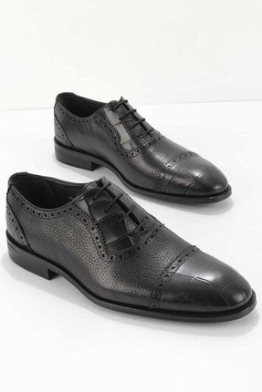 Siyah Leather Erkek Klasik Ayakkabı E01755114303