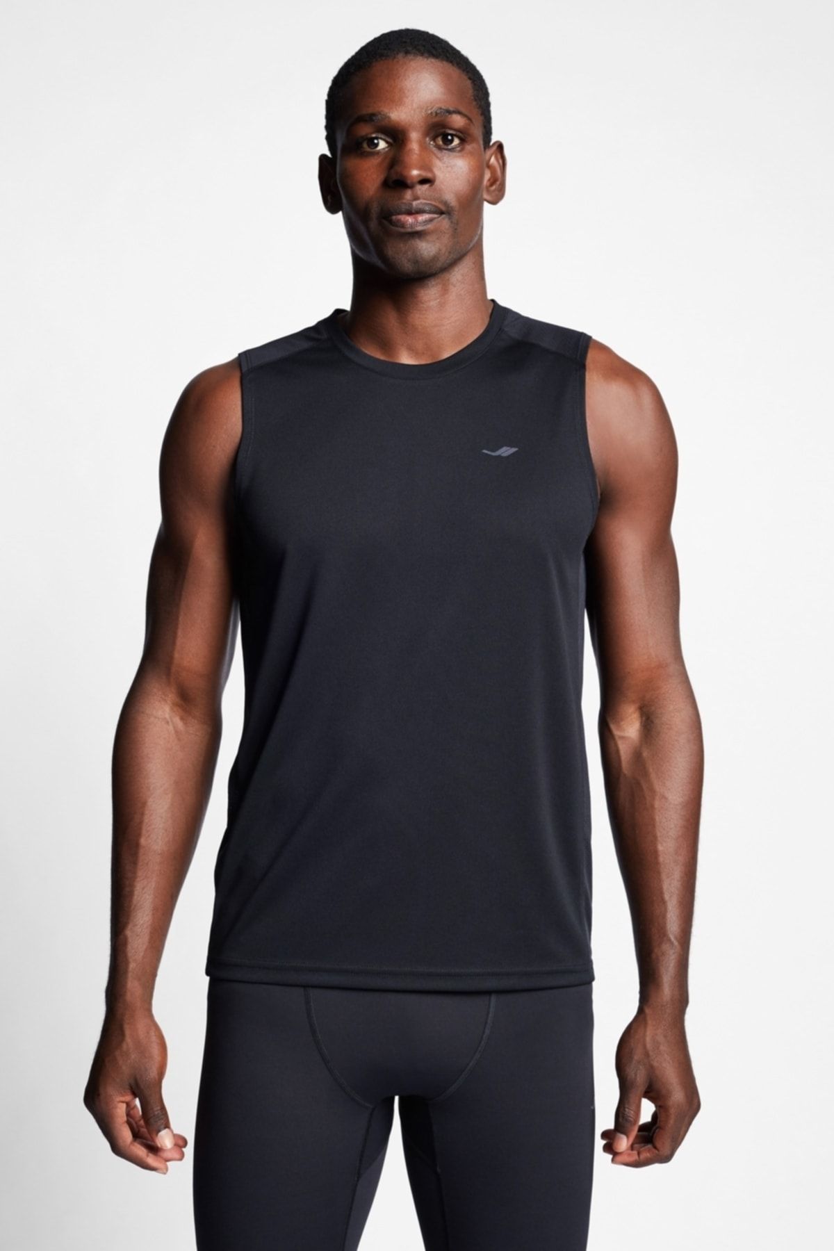 Lescon-Black Men's Running Undershirt 22b-1014 3