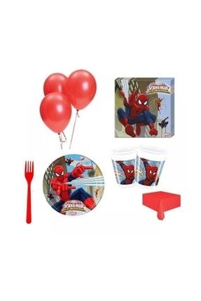 24 Kişilik Örümcek Adam Doğum Günü Teması Parti Seti, Spiderman PS12346729PD