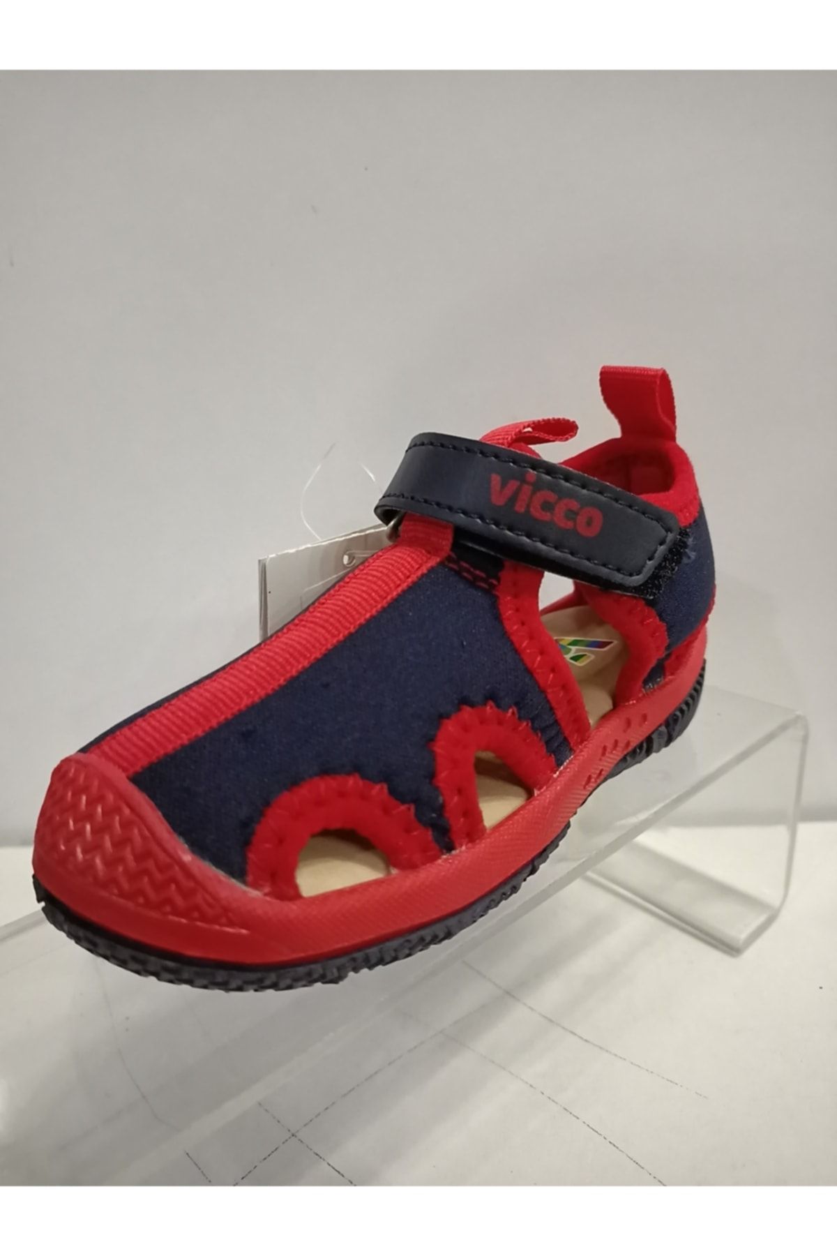 صندل ورزشی قرمز دخترانه و پسرانه بچگانه Kids Sandalet Navy Red Vicco