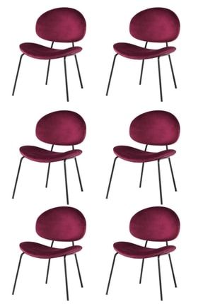 6 Adet Teo Sandalye Metal Siyah Sandalye Mutfak Salon Yemek Odası Sandalyesi TEO SİYAH 6 ADET