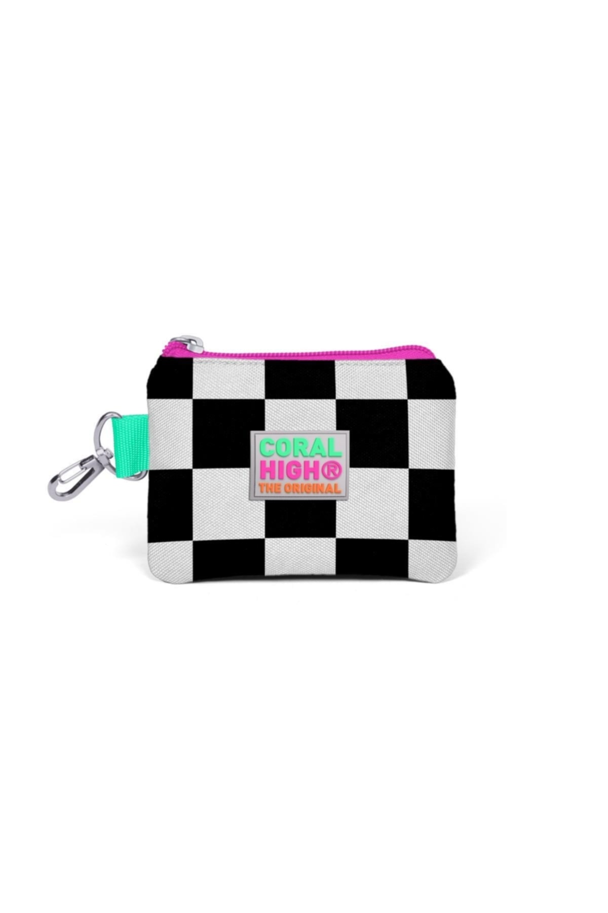 Kids Pink Checkered Pattern Coin Purse 21801