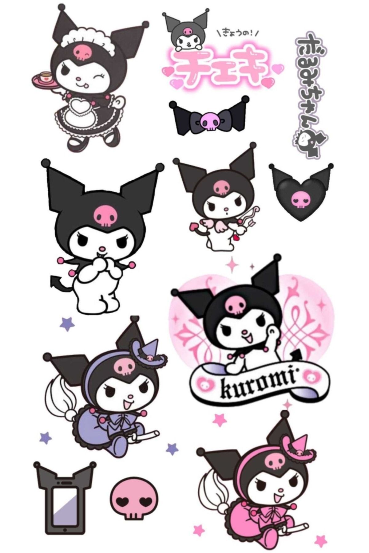 как нарисовать hello kitty и куроми
