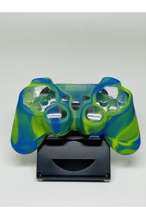 Ps3 Joystick Silikon Kılıf Dualshock Koruyucu Kılıf Desenli Mavi Yeşil 6014949528512