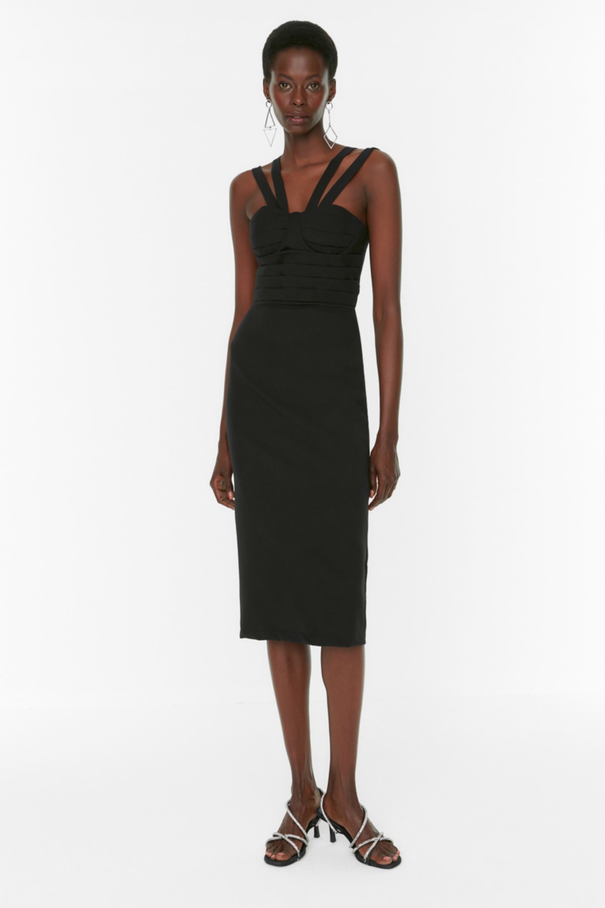 Trendyol Collection Kleid Schwarz Bodycon Fast ausverkauft