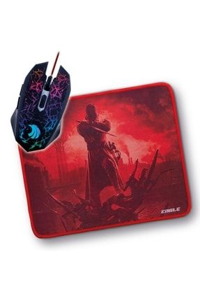 Pgm02 Gaming Mouse + Mouse Pad Kırmızı POLO-144
