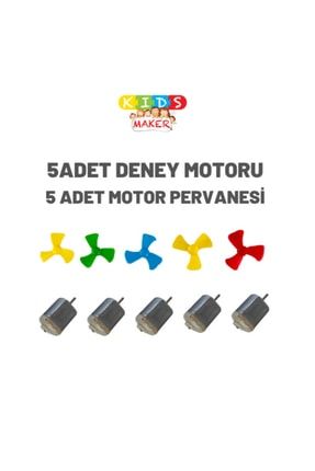 5 Adet Deney Motoru ( Dc Motor ) + 5 Adet Deney Motoru Pervanesi 5motor5pervane
