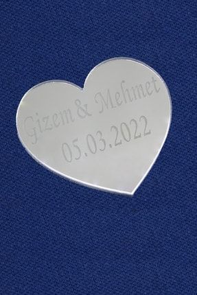 Kalp Şekilli Ayna Pleksi Nişan Ve Söz Süsleme Etiketi Yapışkanlı 3 Cm 25 Adet CCDMEVBNTM32407