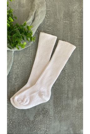 Kız Bebek Diz Altı Çorap-kırık Beyaz 211