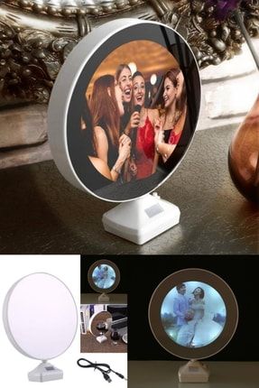 Hem Ayna Hem De Fotoğraf Çerçevesi Olabilen Led Işıklı Dekoratif Odanıza Hava Katacak Sihirli Ayna akn0022a