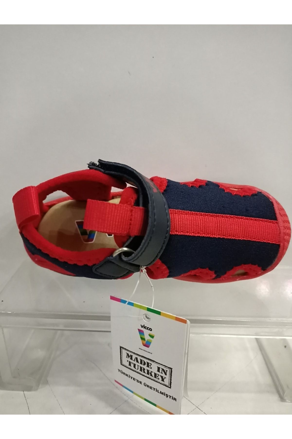 صندل ورزشی قرمز دخترانه و پسرانه بچگانه Kids Sandalet Navy Red Vicco