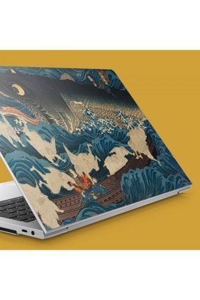 Sanatsal Japon Denizi Laptop Sticker Kaplama PG-LK005