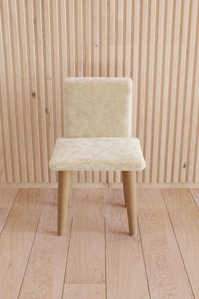 Çocuk Sandalyesi Çocuk Oturağı Ahşap Sandalye Montessori Sandalye Puflu Beyaz Yumuşak Sandalye TYC00188253430