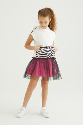 Kız Çocuk Elbisesi - Dsl0072 Pınk And Zebra DSL0072 PINK AND ZEBRA