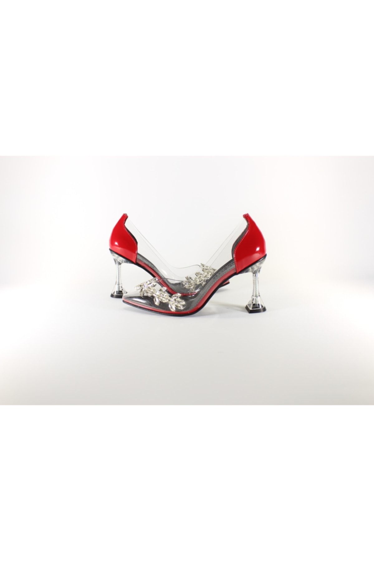 G ll Shoes Princess Transparent Heeled Red Color Women s Shoes