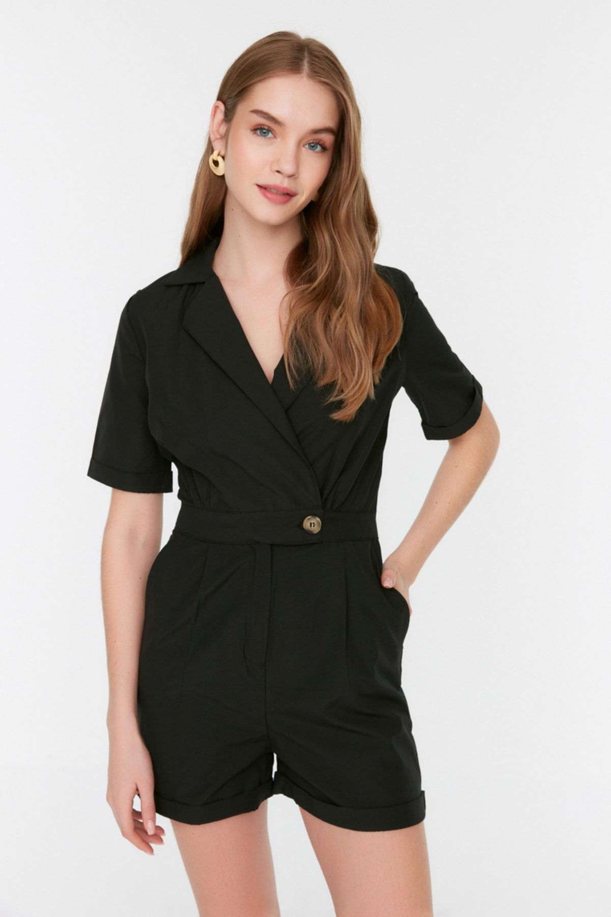 Jumpsuit negro short 2025