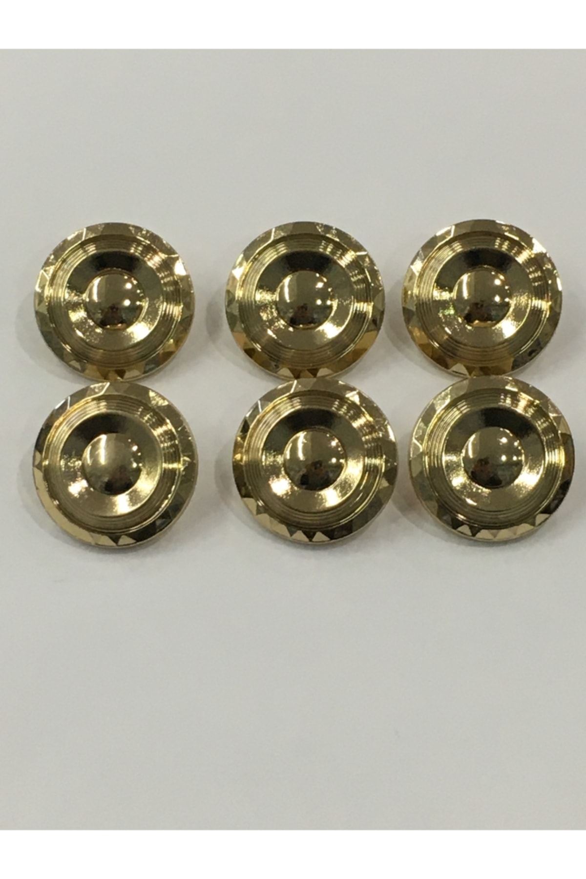 Trench Coat and Coat Buttons Metalized (PLASTIC) Set of 6