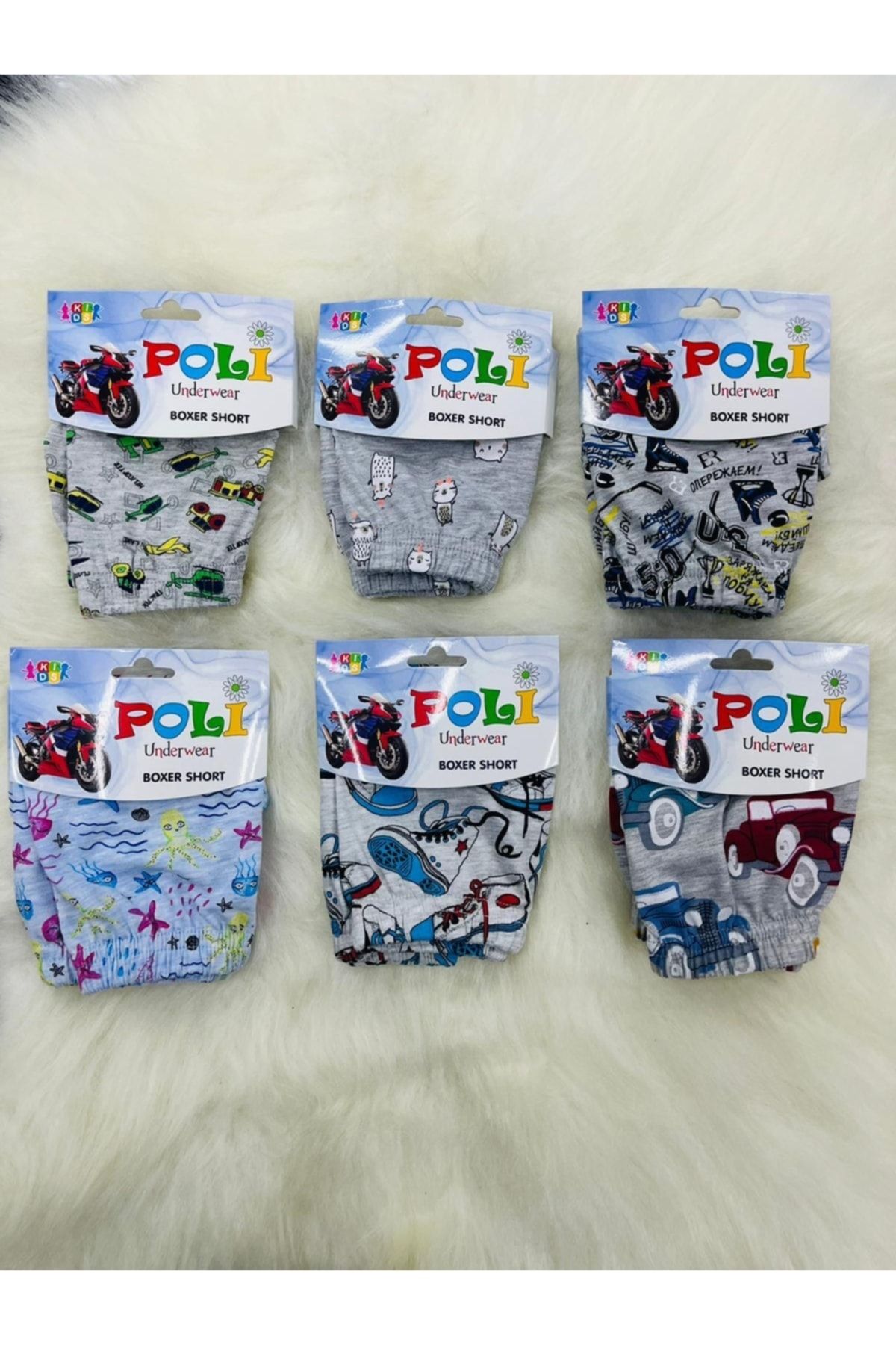 Poli Underwear-Boxeri pentru băiat din 6 piese 1