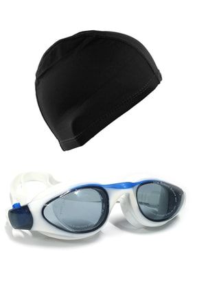 Pro Silikon Yüzücü Gözlüğü Ve Likra Yüzücü Bonesi Seti Havuz Seti TSM-98MKY