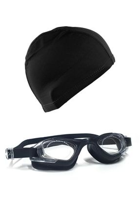 Yetişkin Silikon Yüzücü Gözlüğü Ve Likra Yüzücü Bonesi Yüzücü Seti Havuz Seti TSMGGL-26550