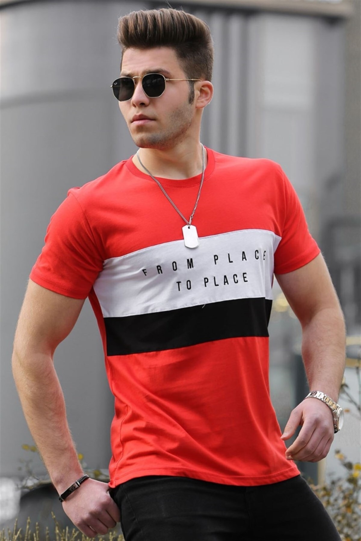 Madmext T-Shirt Rot Regular Fit Fast ausverkauft