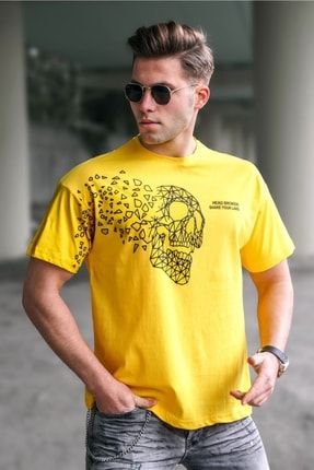 Erkek Sarı Erkek Tişört 5251