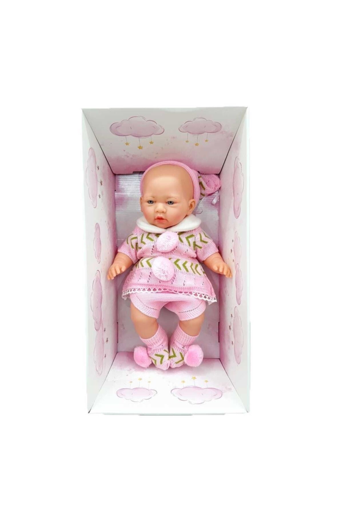 Genel Markalar Oyuncak Yeni Doğmuş Pembe Yeşil Elbiseli Azra Bebek 40cm Glt1127-b