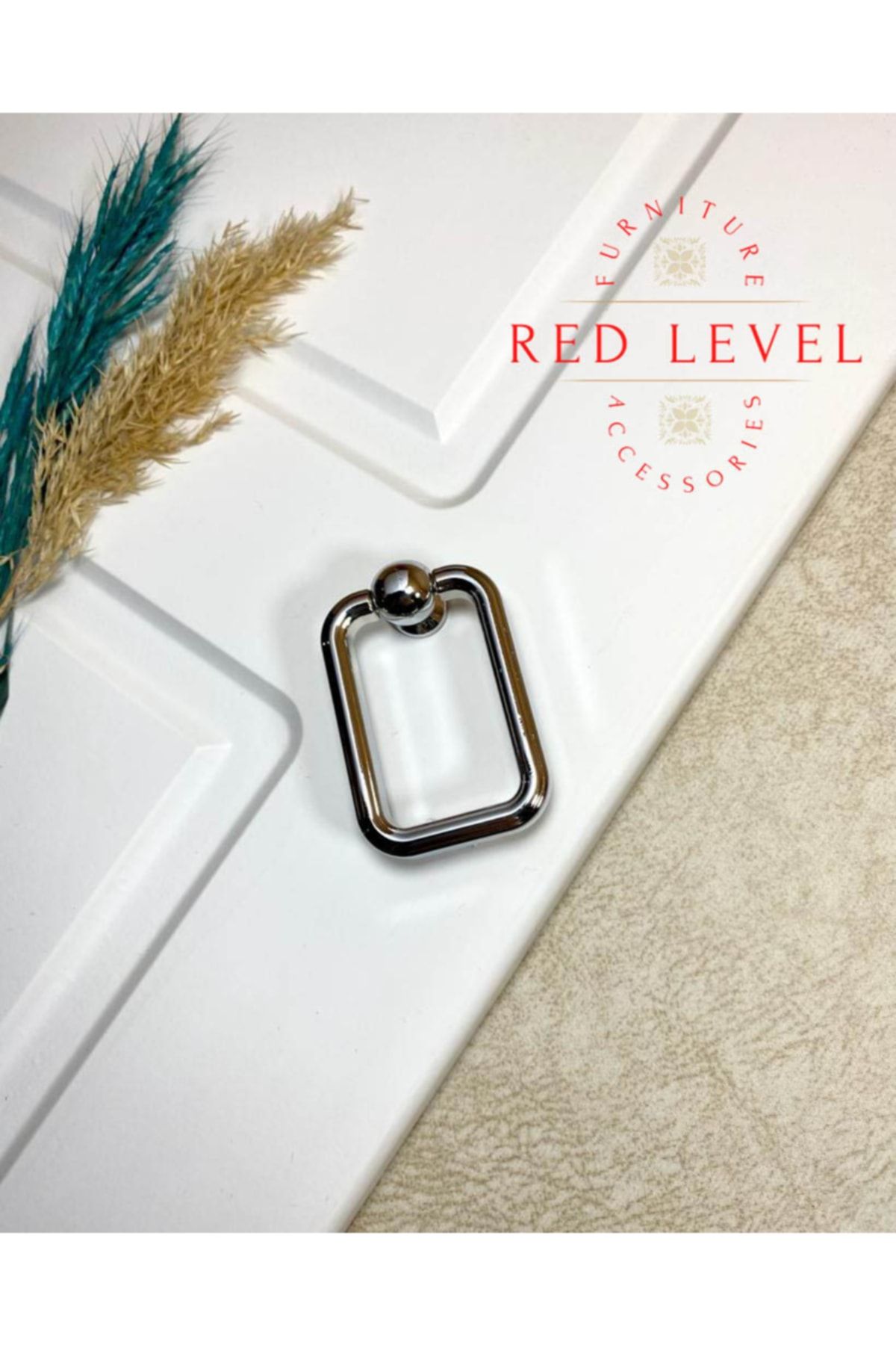 Red Level-Misket Quadruple Chrome Pendulum Metal Button Handle Models - Cabinet Drawer Furniture Kitchen Handle 2