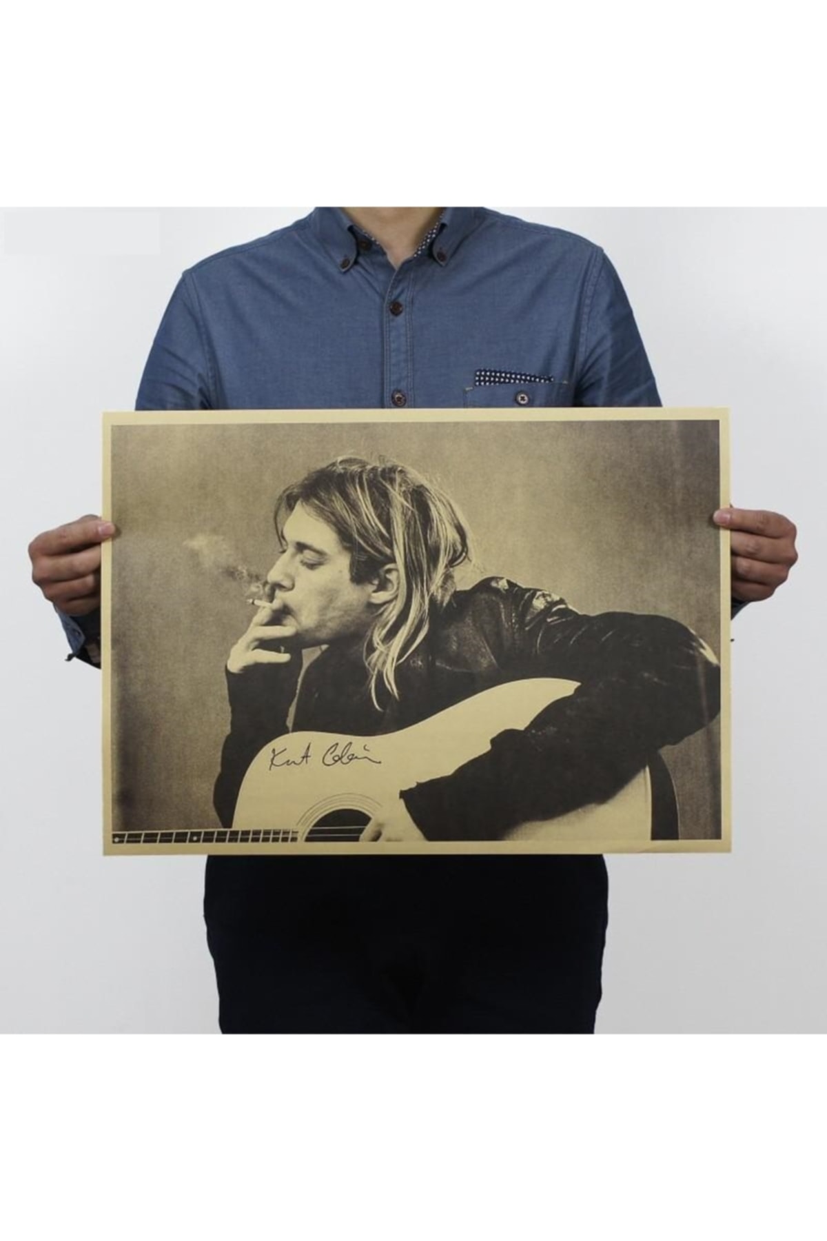 Caph Design Kurt Cobain Vintage Kraft Poster - 33x48 cm Fiyatı ...