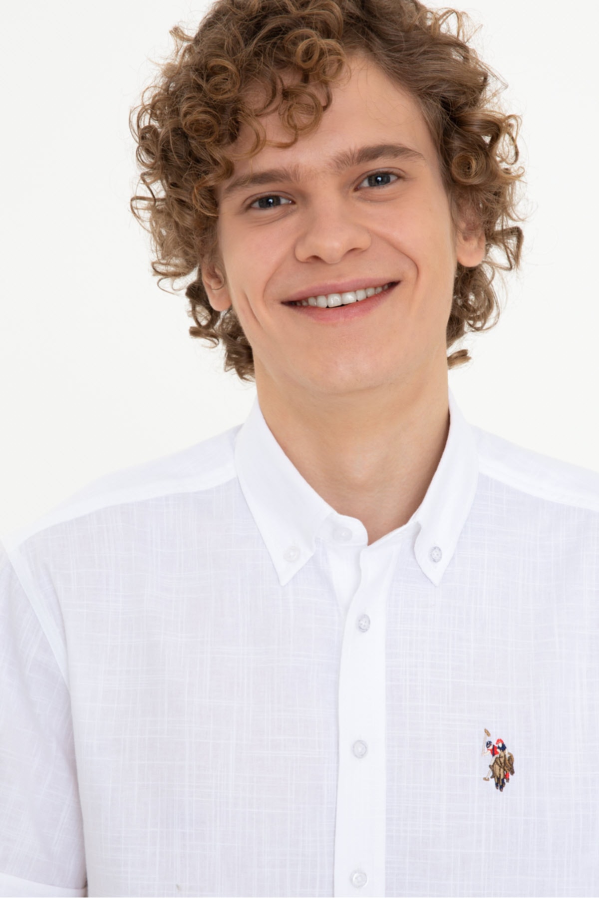 پیراهن مردانه سفید یو اس پولو | G081GL004.000.1363370 اورجینال - تصویر 2