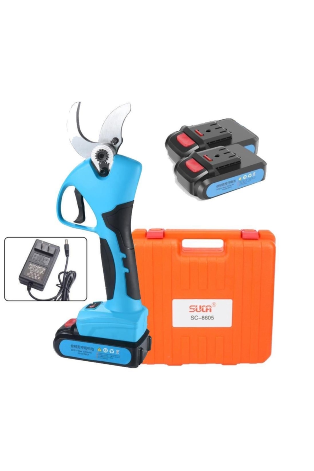 Suca Sc 8605 Akülü Şarjlı Budama Makası 40 Mm 2 Akülü