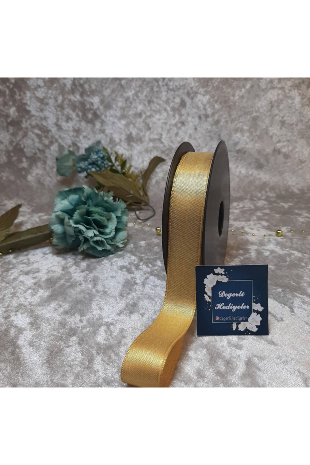 De erlihediyeler 2.5 Cm Satin Gold Ribbon 35mt. Trendyol