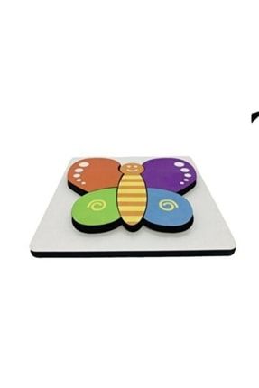 Eğitici Kelebek Figürlü Eşleşmeli Bultak Oyuncak, 3d Ahşap Eğitici Puzzle Yapboz WB-ABK-776